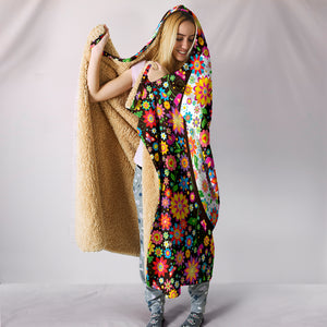 Peace Hippie Mandala Hooded Blanket