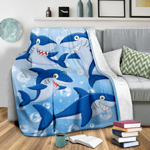 Personalized Shark Family - Premium Blanket