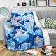 Personalized Shark Family - Premium Blanket
