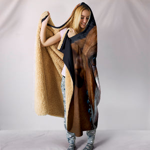 Bulldog Lovers Plush Lined Hooded Sherpa And Microfiber Blanket With Hood