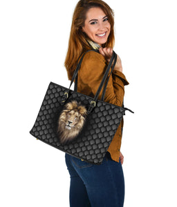 Lion Large Leather Tote