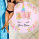 Unicorn Beach Blanket With Custom Name