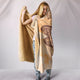 Beige Dragonfly Mandala Hooded Blanket
