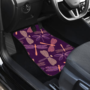 Dragonfly Violet Front And Back Car Mats (Set Of 4) - Freedom Look