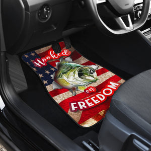 Fishing Hooked Freedom - Universal Front and Back Car Mats Gift (Set of 4)