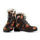 Strings and Notes Guitar Violin Faux Fur Leather Boots Shoes