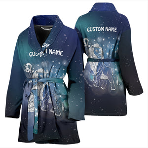 Leo Women's Personalized Bath Robe Sleepwear Wrapper Birthday Christmas Gift