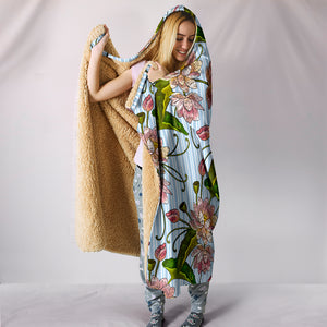 Pink Lotus Hooded Blanket