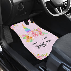 BabyDee - Personalized Unicorn Car Mats (Set Of 4)