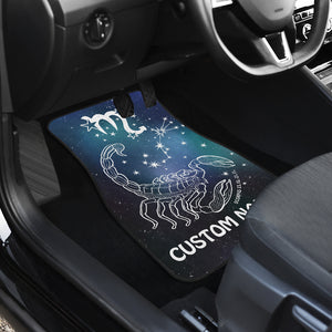 Personalized Scorpio Horoscope Zodiac Front And Back Car Mats (Set Of 4)