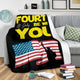 US Independence Day "May The 4th Of July Be With You" American Holiday Blanket