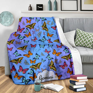 Gemini - Colorful Butterflies Blanket