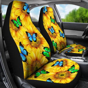 Sunflowers Butterfly Car Seat Cover