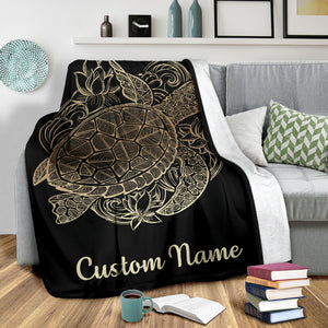 Personalized Premium Turtle Blanket