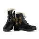 Pisces Zodiac Faux Fur Leather Boots