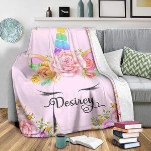 Personalized Premium Unicorn Blanket - Desirey