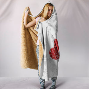 Love Doberman Cozy Warm Hooded Sherpa And Microfiber Blanket With Hood