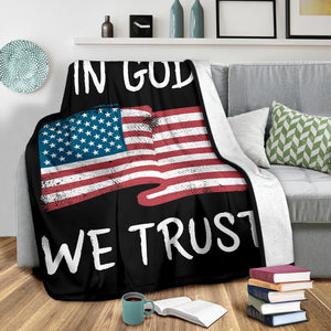 US Independence Day - American Holiday "In God We Trust" Blanket