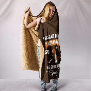 Beagle Dog - Cozy Warm Hooded Sherpa And Microfiber Blanket With Hood
