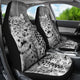White Leopard Car Seat Covers - Set of 2 Front Seat Covers Protection Decoration