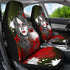 Sugar Skull Red Butterfly - Set of 2 Universal Front Car Seat Covers Protection