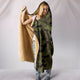 Camo Skull Camouflage Hooded Sherpa And Microfiber Blanket With Hood