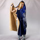 Blue Lotus Fractal Hooded Blanket