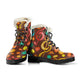Music Notes Candy Design Faux Fur Leather Boots Winter Shoes