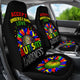 Autism Awareness Sunflower Black Car Seat Cover Dad Mom Gift (Set of 2)