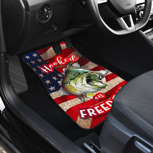 Fishing Hooked Freedom - Universal Front Car Mats Gift (Set of 2)
