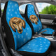 Dachshund Dog Face Blue Car Seat Covers