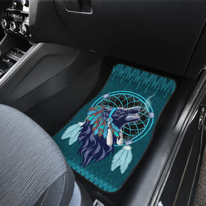 Wolf Dreamcatcher - Car Mats Set of 4 - Car Floor Mats Protection Decoration