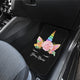 Front And Back Unicorn Car Mats (Set of 4) - Black Style Without Flowers