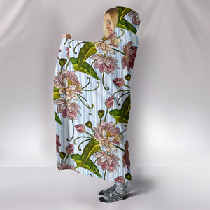 Pink Lotus Hooded Blanket