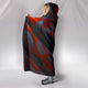 Black and Red Skull Hooded Blanket