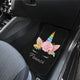 Franzi - Personalized Unicorn Front And Back Car Mats