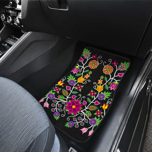 Floral, Flowers Beadwork-01  Set of 2 Car Mats