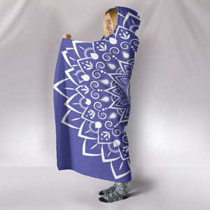 Purple Mandala Sherpa Custom Hooded Blanket