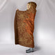 HandCrafted Brown Lotus Hooded Blanket