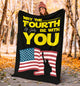 US Independence Day "May The 4th Of July Be With You" American Holiday Blanket