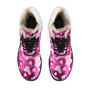 Breast Cancer Awareness Leather Boots