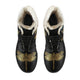Personalized Dragonfly Circle Faux Fur Leather Boots