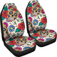 Flower Sugar Skull Car Seat Covers