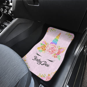 BabyDee - Personalized Unicorn Car Mats (Set Of 4)