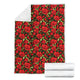 Red Rose Blanket Cozy Camping Picnic Portable Outdoor Blanket