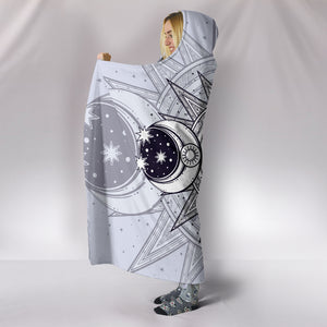 HandCrafted Two Moon and Sun Hooded Blanket