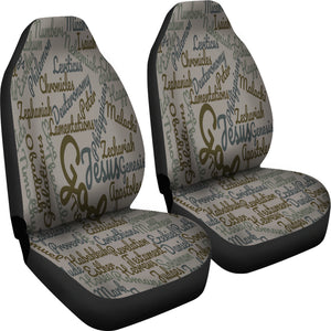 Custom-Made Holy Bible Books Grey Car Seat Cover
