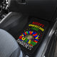 Autism Awareness Sunflower Car Mats Cover Gift (Set of 4)