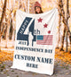 US Happy Independence Day - Personalized 4th Of July American Holiday Blanket