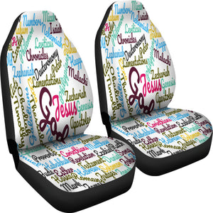 Custom-Made Holy Bible Books White Purple Car Seat Cover